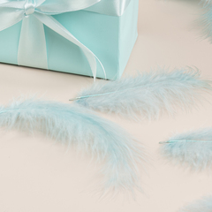 Перья Ретро Голубой, 12*15 см, 30 шт.