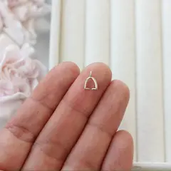 Бейл, держатель для кулона, 6,5*10 мм, родий, Б035