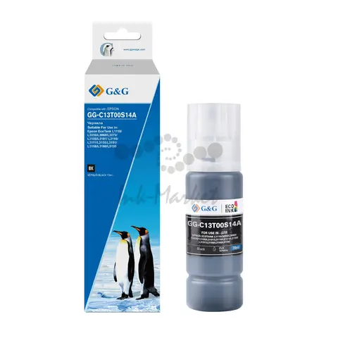 Чернила G&G GG-C13T00S14A 103BK черный 70мл для L1110, L3151, L3100, L3101, L3110, L3150