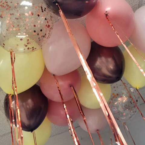 Дождик розовое золото, матовый металл, 3*200 см