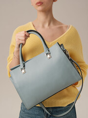 Кожаная сумка Azaro 30724 серое небо