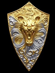 Силиконовый молд № 446 Щит Лев -2