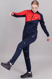 Утеплённый женский лыжный костюм Nordski Premium Blueberry-Red W