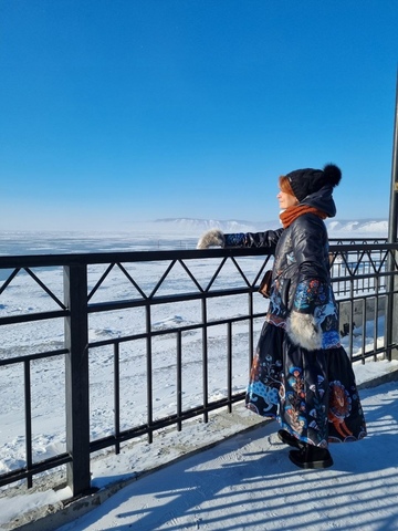 Natalia Dushegreya on Lake Baikal