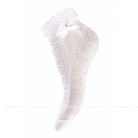 Носки ажурные с объемной резинкой и бантиком (12-22) ЛВ.А10Ж