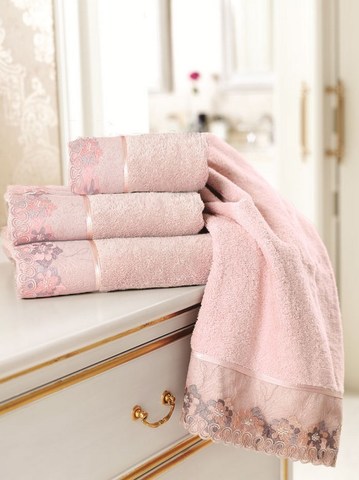 LALEZAR  полотенце махровое Soft Cotton розовое