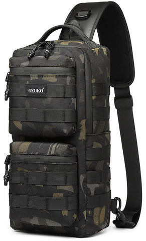 Картинка рюкзак однолямочный Ozuko 9661 camo - 1