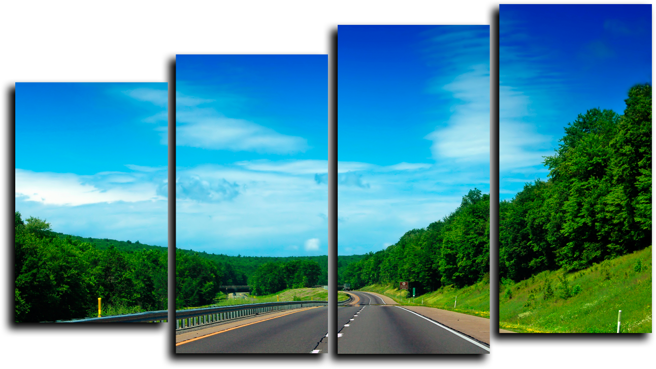 Модульные картины Модульная картина "Автомобильное шоссе" М172.png