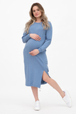 Платье для беременных и кормящих 12356 индиго