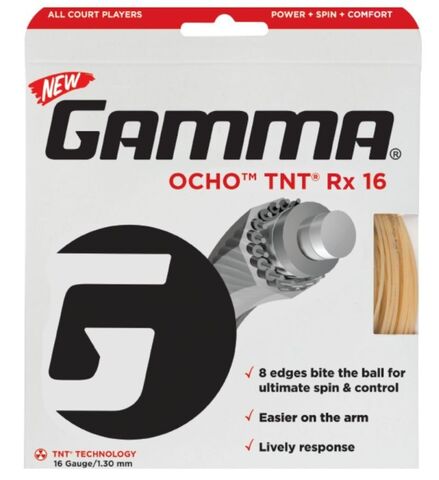 Теннисные струны Gamma Ocho TNT Rx (12,2 m) - natural