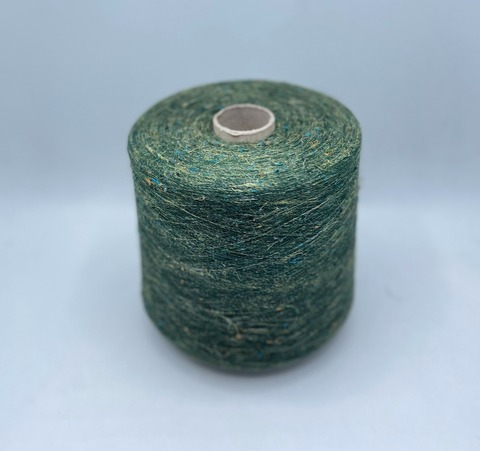 Fil-3 (пр.Италия),art-Emerald 2000м/100гр, 50% Вискоза 16% Лен 30% Полиакрил 4% Шелк , цвет- Зеленый,твид , арт.27840