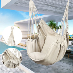 Кресло-гамак подвесное Skully cotton swing chair  130х100 with pillows white - 2