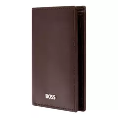 Визитница складная кожаная HB Classic Smooth Brown