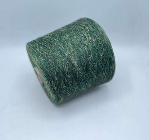 Fil-3 (пр.Италия),art-Emerald 2000м/100гр, 50% Вискоза 16% Лен 30% Полиакрил 4% Шелк , цвет- Зеленый,твид , арт.27840