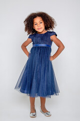 Платье  для девочки  ТК 52087/темно-синий