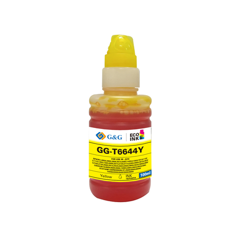 GG-C13T66444A G&G чернила желтые T6644Y для Epson L100/110/120/121/132/1300 (100 мл)
