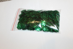 Пайетки лист кленовый зеленый 50грамм 22*20мм