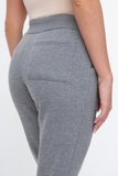 Утепленные спортивные брюки для беременных 12014 серый