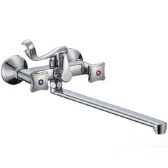 Смеситель для ванны, РМС, с кран-буксой, хром, SL117-140E