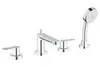 GROHE BauEdge 2512000A Смеситель для ванны на 4 отверстия, на край ванны, хром