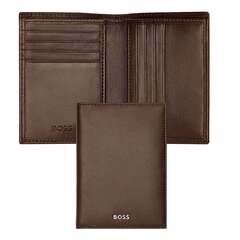 Визитница складная кожаная HB Classic Smooth Brown