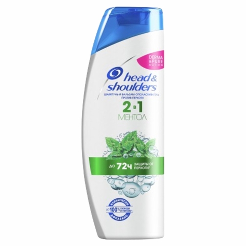 Шампунь HEAD&SHOULDERS 2 в 1 Ментол против перхоти 600 мл