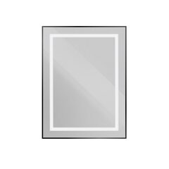BelBagno SPC-KRAFT-500-900-SENS-NERO Зеркало в алюминиевой раме со встроенным светильником и сенсорным выключателем по периметру рамы, SPC-KRAFT-500-900-SENS-NERO, 500x900x32 мм фото