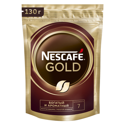 купить Кофе растворимый Nescafe Gold, 130 г пакет (Нескафе)