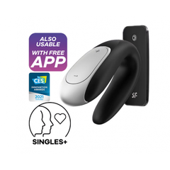 Смарт вибратор для пар Satisfyer Double Fun Connect App черный