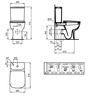 Унитаз компакт Ideal Standard Esedra T282001 без бачка и сиденья