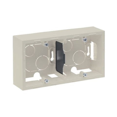 Коробка накладного монтажа на 2 поста. Цвет Слоновая кость. Legrand серия SUNO. 721295