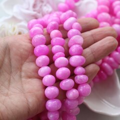 Агат тонированный, галтовка, 7-14 мм, нить 38 см, К129