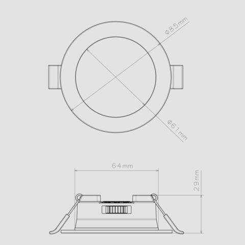Встраиваемый светодиодный светильник Favourite Optima 4644-1C