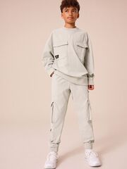 Брюки карго для мальчика Next B04-289, Светло-серый