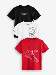 Футболка для мальчика Next E45-238, 3 шт., Черный, Белый, Красный