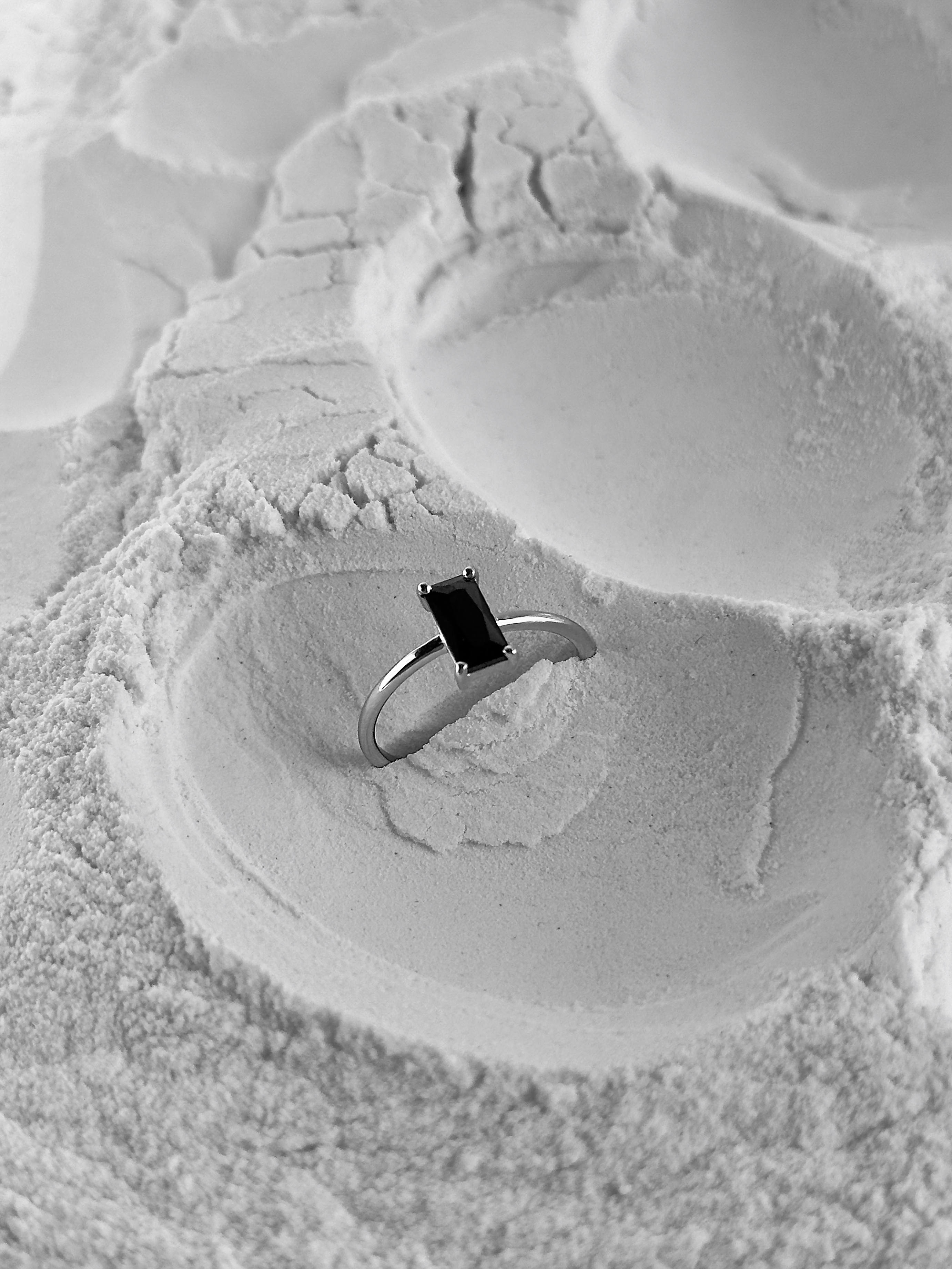 Кольцо Чёрный агат