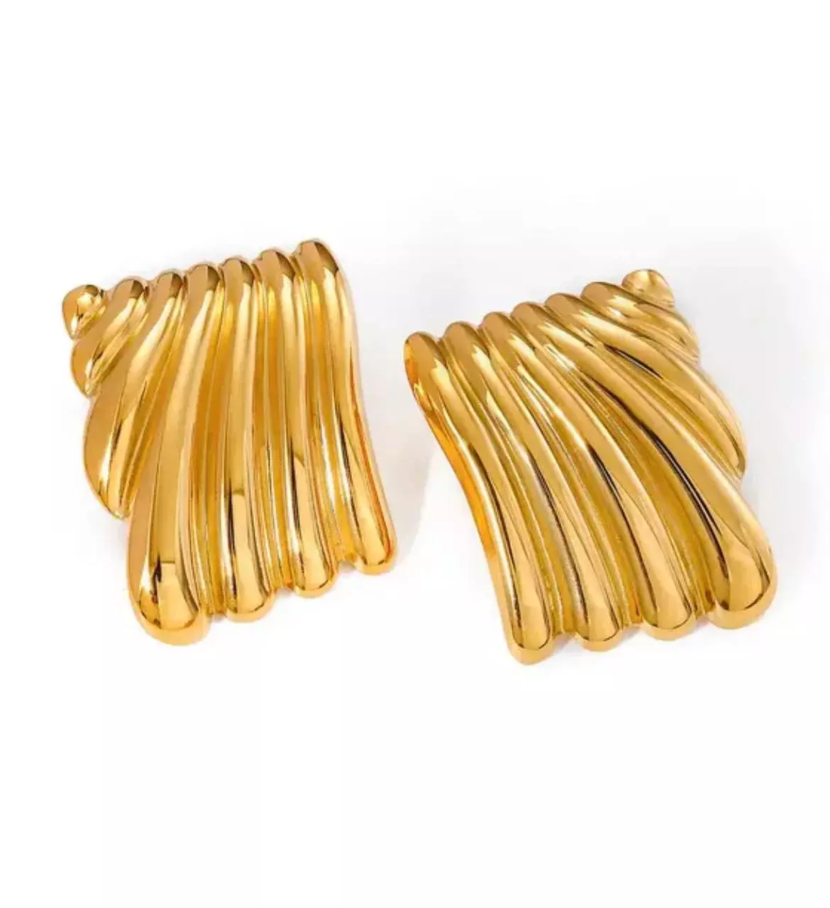 Серьги золотые Слой, Золотые