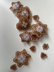 Пряничная звезда. Подвеска из фетра NYF-0325-Midi