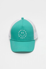 кепка  для мальчика  ТК 80098/малахитово-зеленый,белый