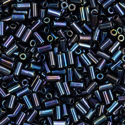 Японский бисер TOHO Bugle (стеклярус) 3mm (№88), металлизированный, непрозрачный глянцевый