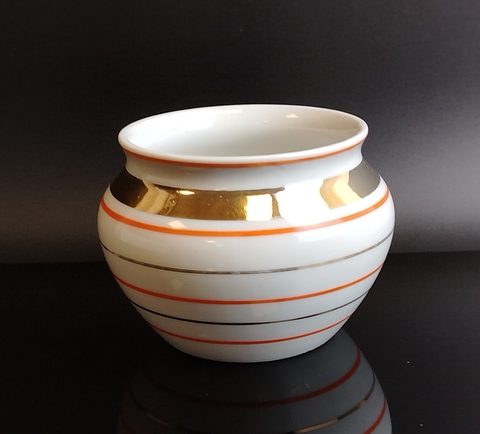 Сахарница фарфоровая клеймо Вербилки, Дмитровский ФЗ, из сервиза Радиоволны, редкий! Винтаж СССР 1954-1965 гг