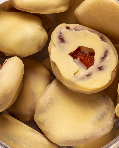 Конфеты курага красная в белом шоколаде без сахара 150г