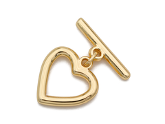 Тогл для украшений "Сердце" 18мм, сталь