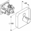 Kludi PUSH 389010538 встраиваемый смеситель для душа с термостатом, 1 источник, форма отражателя - soft edge