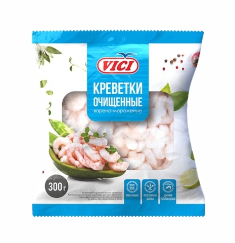 Креветки VICI очищенные 150/250 300 гр ЛИТВА