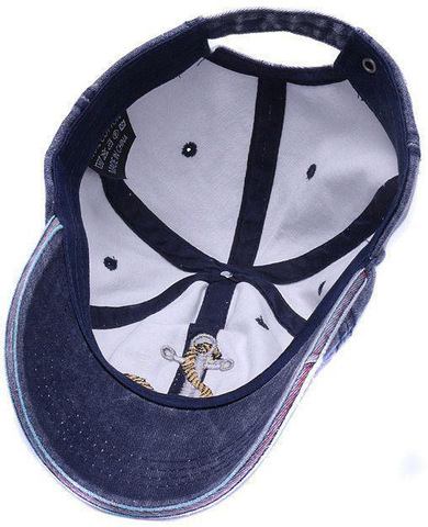 Картинка кепка Skully Wear baseball cap ancor navy - 8
