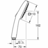 GROHE 27572003 Tempesta Cube 110 ручной душ GROHE, 3 режима струи, 13,5 л/мин, хром