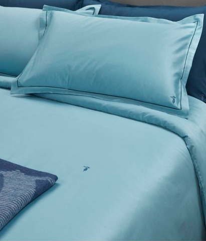 Постельное белье 2 спальное евро Trussardi Line U40 Blu голубой