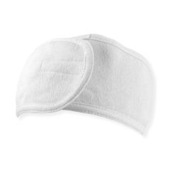 Повязка д/волос Махровая на липучке 1 шт (белая)