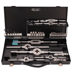 Набор метчиков и плашек M3 -M12 HSS-G 45пр Volkel 49101